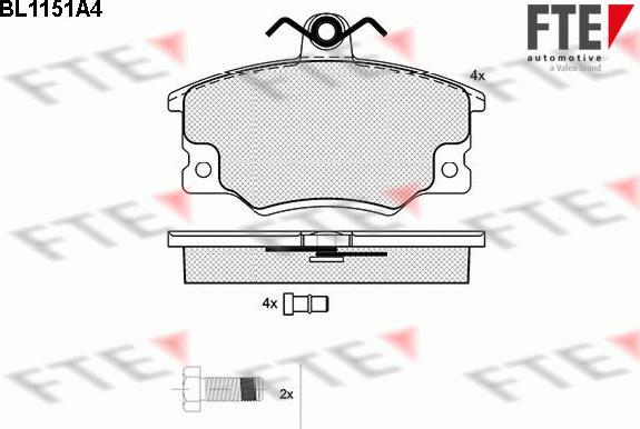 FTE 9010042 - Kit pastiglie freno, Freno a disco autozon.pro