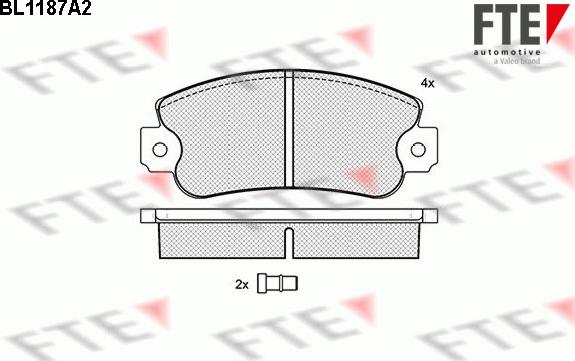 FTE 9010050 - Kit pastiglie freno, Freno a disco autozon.pro