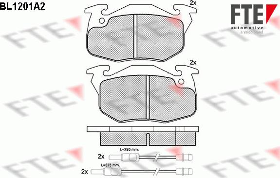 FTE BL1201A2 - Kit pastiglie freno, Freno a disco autozon.pro