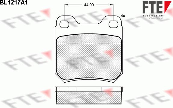 FTE BL1217A1 - Kit pastiglie freno, Freno a disco autozon.pro