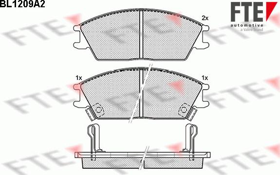 FTE BL1209A2 - Kit pastiglie freno, Freno a disco autozon.pro