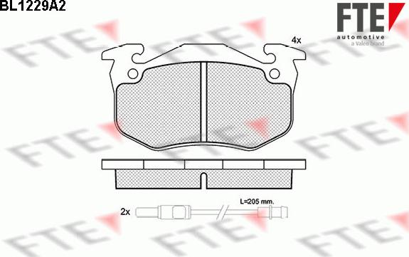 FTE 9010067 - Kit pastiglie freno, Freno a disco autozon.pro