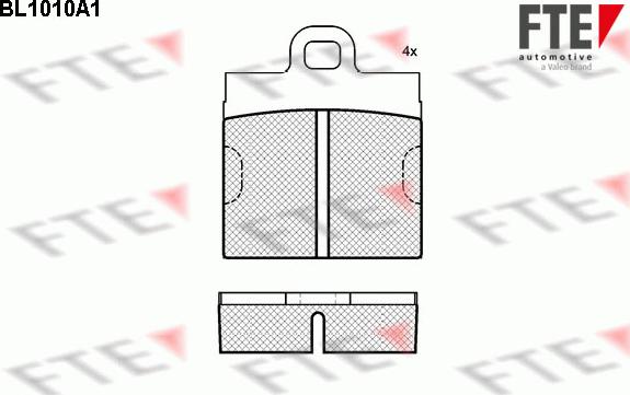 FTE BL1010A1 - Kit pastiglie freno, Freno a disco autozon.pro