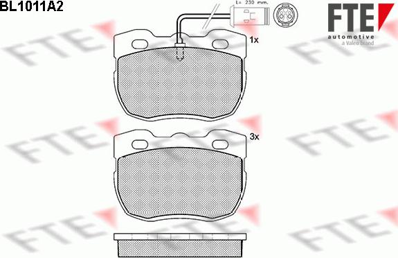 FTE 9010005 - Kit pastiglie freno, Freno a disco autozon.pro