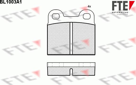 FTE 9010000 - Kit pastiglie freno, Freno a disco autozon.pro