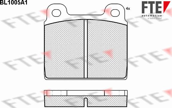 FTE 9010001 - Kit pastiglie freno, Freno a disco autozon.pro