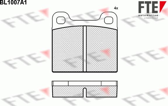 FTE 9010003 - Kit pastiglie freno, Freno a disco autozon.pro