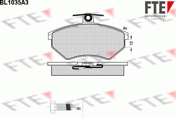 FTE 9010015 - Kit pastiglie freno, Freno a disco autozon.pro