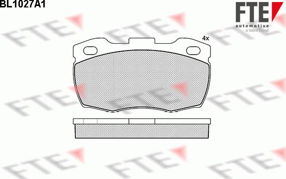 FTE BL1027A1 - Kit pastiglie freno, Freno a disco autozon.pro