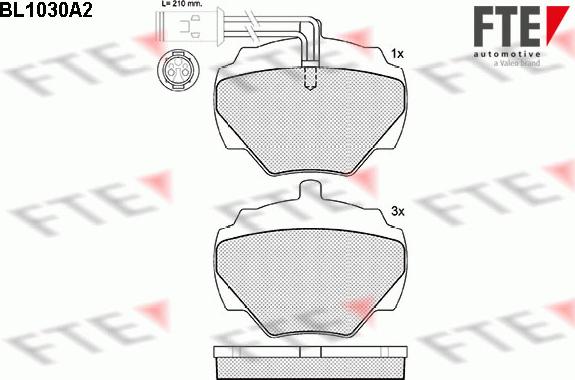 FTE 9010012 - Kit pastiglie freno, Freno a disco autozon.pro