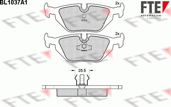 FTE BL1037A1 - Kit pastiglie freno, Freno a disco autozon.pro