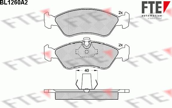 FTE BL1260A2 - Kit pastiglie freno, Freno a disco autozon.pro