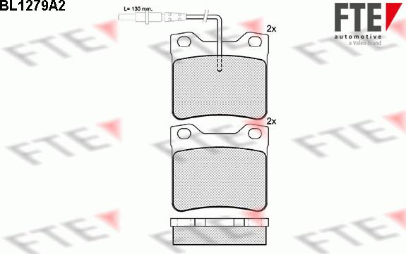 FTE BL1279A2 - Kit pastiglie freno, Freno a disco autozon.pro