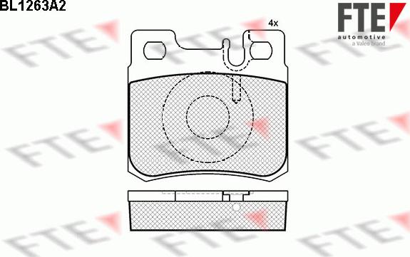 FTE BL1263A2 - Kit pastiglie freno, Freno a disco autozon.pro