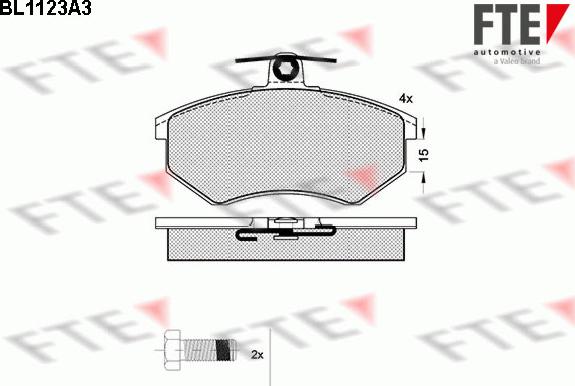 FTE BL1123A3 - Kit pastiglie freno, Freno a disco autozon.pro