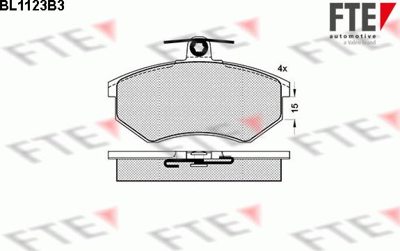 FTE BL1123B3 - Kit pastiglie freno, Freno a disco autozon.pro