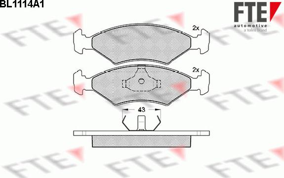 FTE BL1114A1 - Kit pastiglie freno, Freno a disco autozon.pro