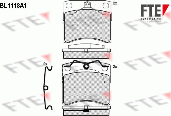 FTE BL1118A1 - Kit pastiglie freno, Freno a disco autozon.pro