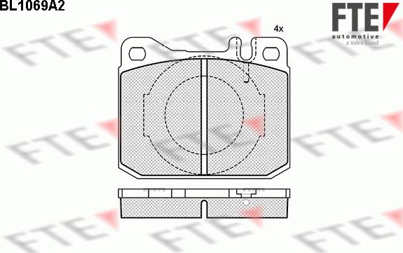 FTE BL1069A2 - Kit pastiglie freno, Freno a disco autozon.pro