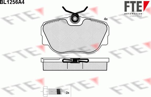 FTE BL1256A4 - Kit pastiglie freno, Freno a disco autozon.pro