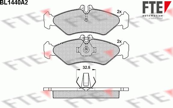 FTE BL1440A2 - Kit pastiglie freno, Freno a disco autozon.pro