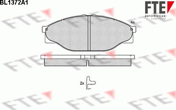 FTE BL1372A1 - Kit pastiglie freno, Freno a disco autozon.pro