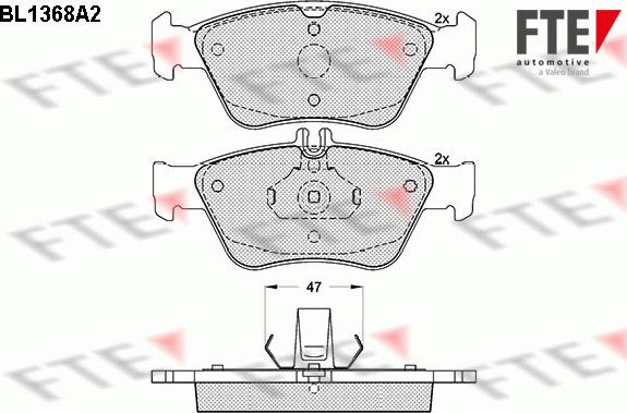 FTE BL1368A2 - Kit pastiglie freno, Freno a disco autozon.pro