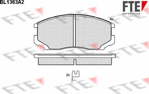 FTE 9010141 - Kit pastiglie freno, Freno a disco autozon.pro