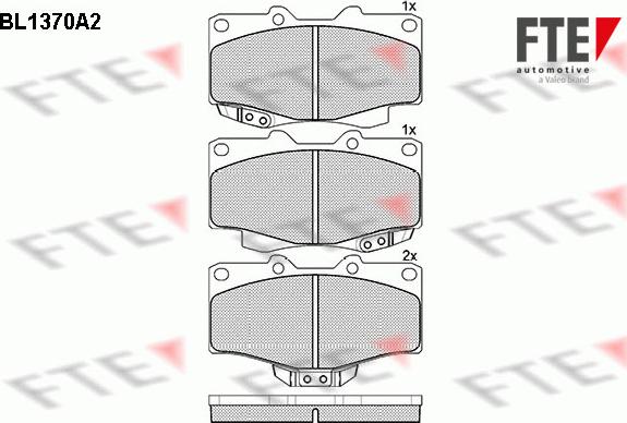 FTE BL1370A2 - Kit pastiglie freno, Freno a disco autozon.pro