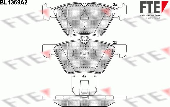 FTE BL1369A2 - Kit pastiglie freno, Freno a disco autozon.pro