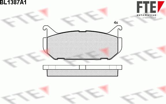 FTE 9010159 - Kit pastiglie freno, Freno a disco autozon.pro