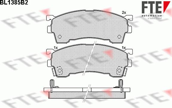 FTE BL1385B2 - Kit pastiglie freno, Freno a disco autozon.pro