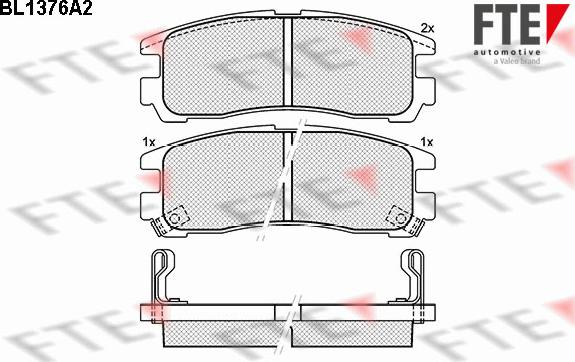 FTE BL1376A2 - Kit pastiglie freno, Freno a disco autozon.pro