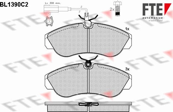 FTE BL1390C2 - Kit pastiglie freno, Freno a disco autozon.pro