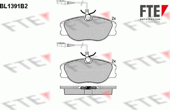 FTE 9010166 - Kit pastiglie freno, Freno a disco autozon.pro