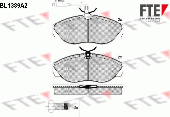 FTE 9010161 - Kit pastiglie freno, Freno a disco autozon.pro