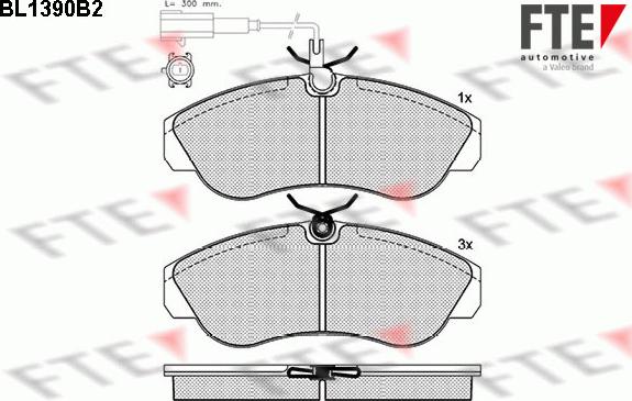 FTE BL1390B2 - Kit pastiglie freno, Freno a disco autozon.pro