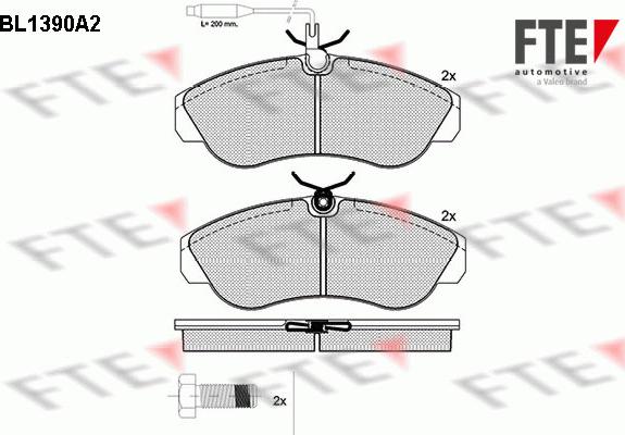 FTE 9010162 - Kit pastiglie freno, Freno a disco autozon.pro