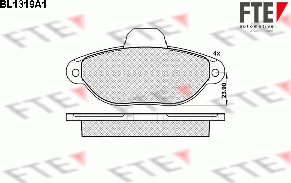 FTE 9010106 - Kit pastiglie freno, Freno a disco autozon.pro