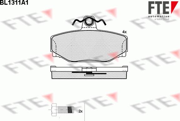 FTE BL1311A1 - Kit pastiglie freno, Freno a disco autozon.pro