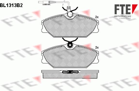 FTE 9010102 - Kit pastiglie freno, Freno a disco autozon.pro