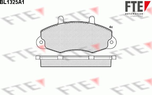 FTE BL1325A1 - Kit pastiglie freno, Freno a disco autozon.pro