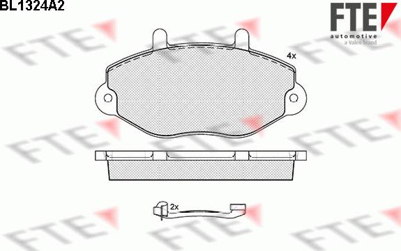 FTE BL1324A2 - Kit pastiglie freno, Freno a disco autozon.pro