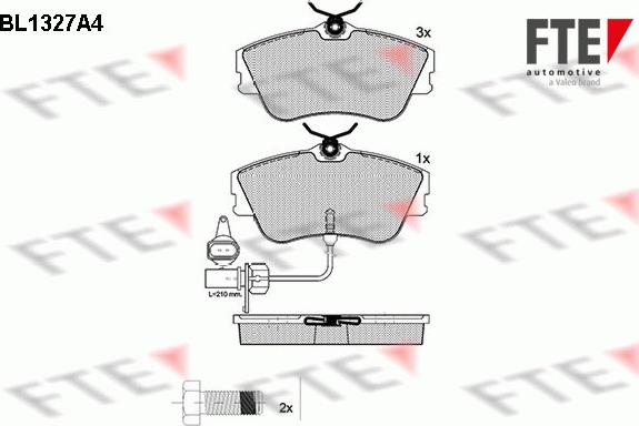 FTE BL1327A4 - Kit pastiglie freno, Freno a disco autozon.pro