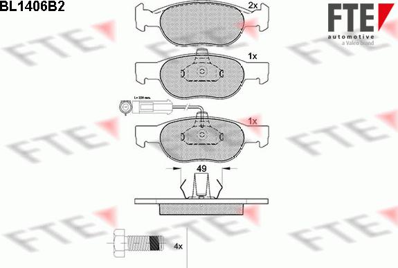 FTE 9010181 - Kit pastiglie freno, Freno a disco autozon.pro