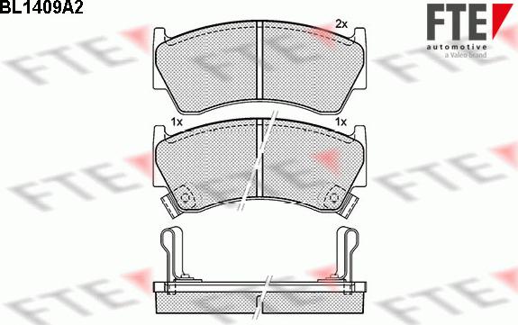 FTE BL1409A2 - Kit pastiglie freno, Freno a disco autozon.pro