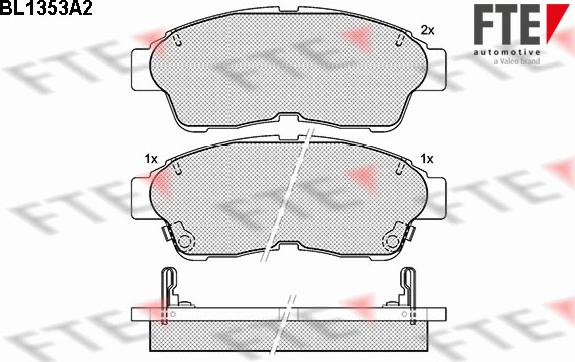 FTE BL1353A2 - Kit pastiglie freno, Freno a disco autozon.pro