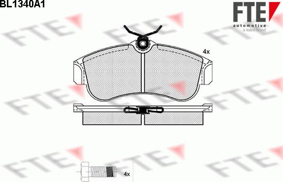 FTE BL1340A1 - Kit pastiglie freno, Freno a disco autozon.pro