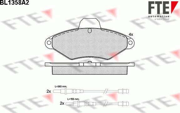 FTE 9010138 - Kit pastiglie freno, Freno a disco autozon.pro