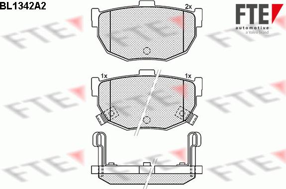 FTE BL1342A2 - Kit pastiglie freno, Freno a disco autozon.pro